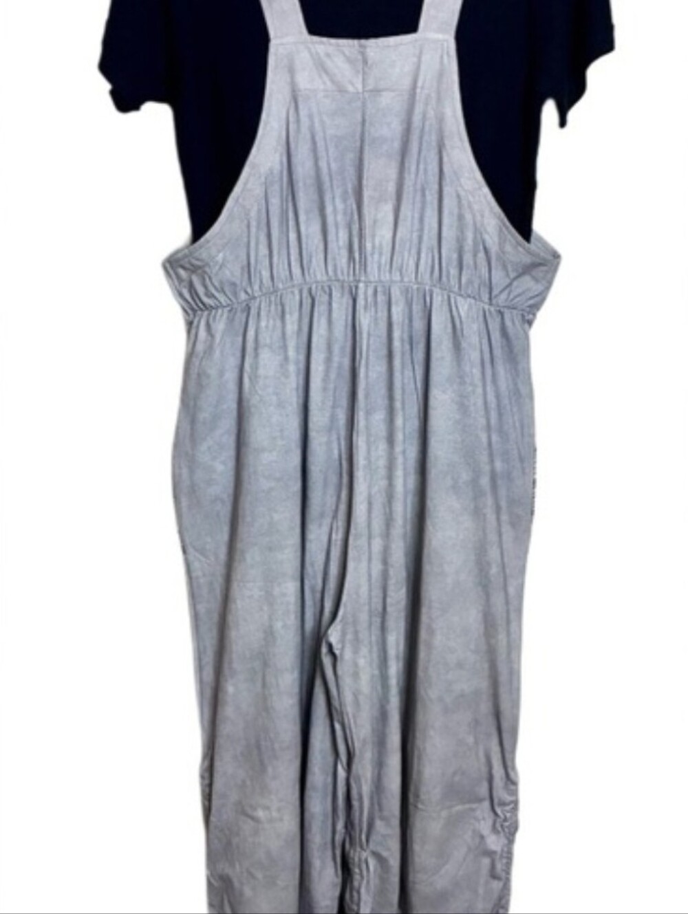 New Floral Mandala Patchwork Grey Adjustable Drawstring Hem Overall/Jumpsuit S/M - Picture 5 of 10
